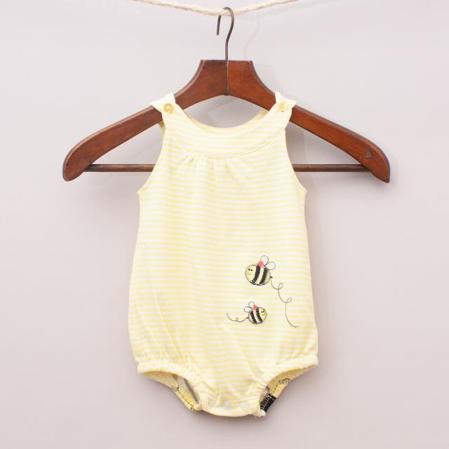 Sprout Bumble Bee Romper "Brand New"