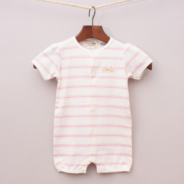 Baby Kids Organic Cotton Striped Romper "Brand New"