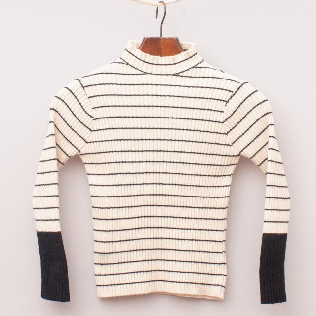 Cream Kids Striped Long Sleeve