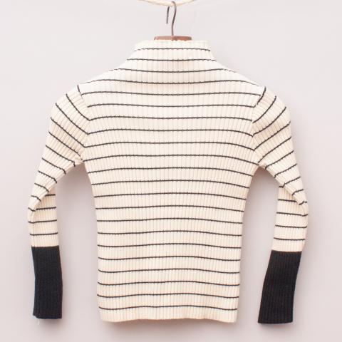 Cream Kids Striped Long Sleeve