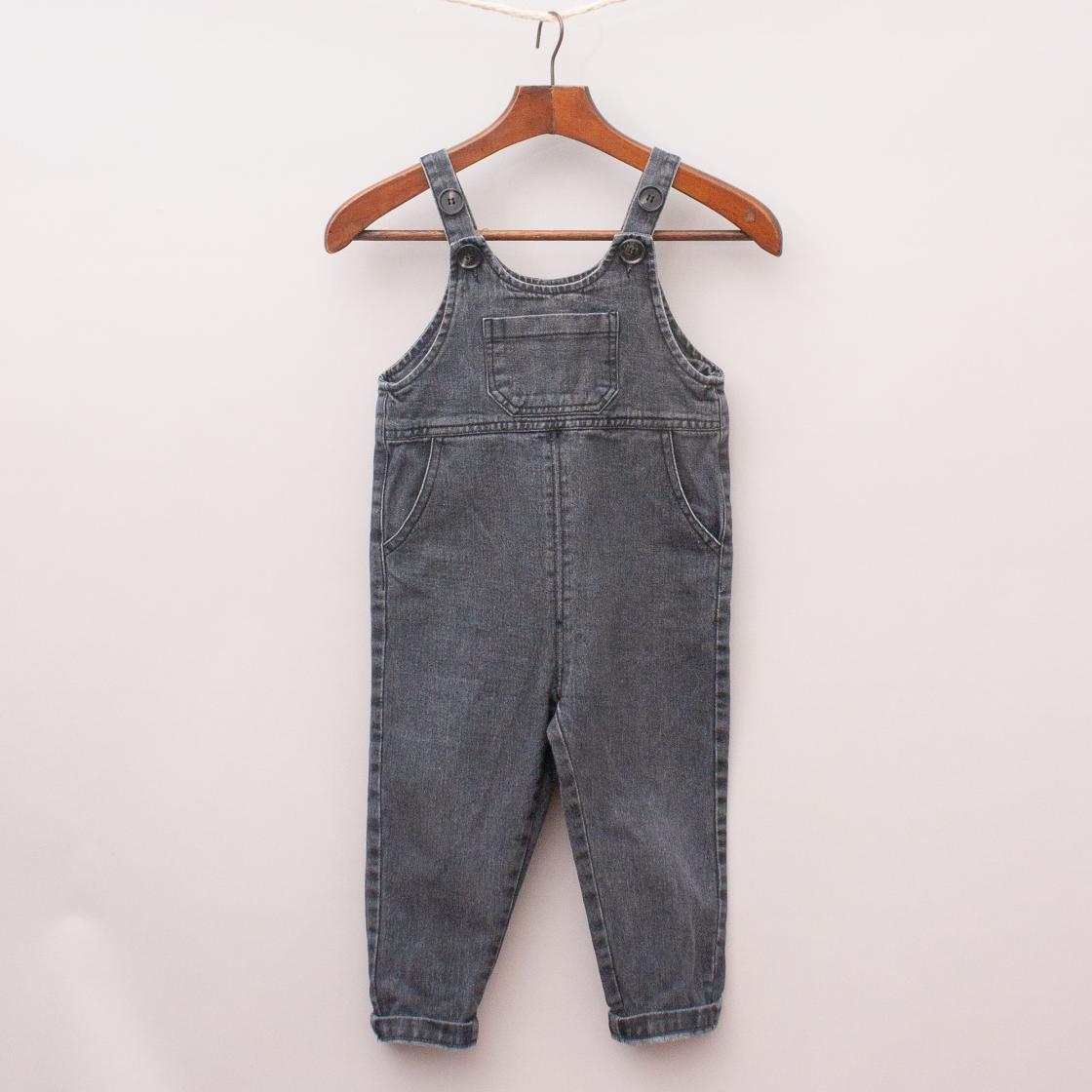 Charcoal Denim Overalls