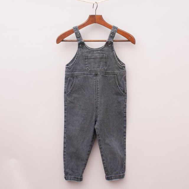 Charcoal Denim Overalls