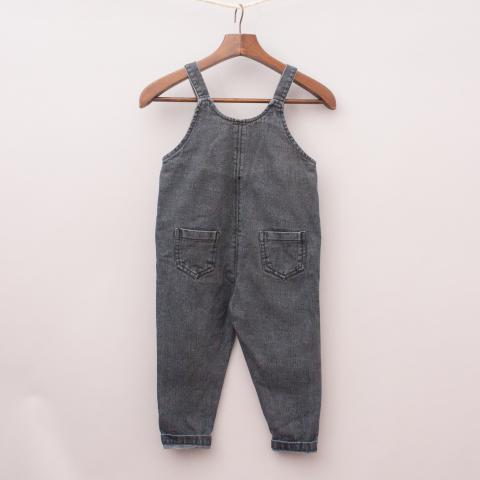 Charcoal Denim Overalls