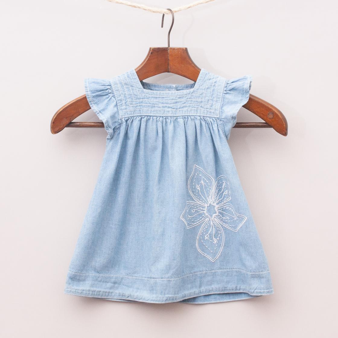 Bebe Embroidered Smock Dress