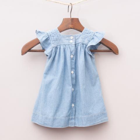 Bebe Embroidered Smock Dress