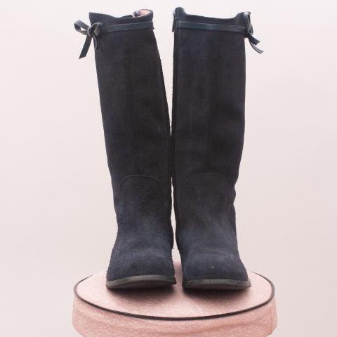 Jacadi Suede Navy Boots - EU 31 (Age 6 Approx.)