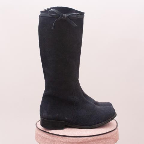 Jacadi Suede Navy Boots - EU 31 (Age 6 Approx.)