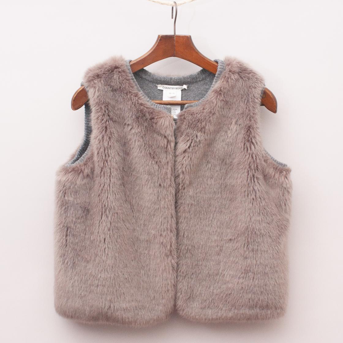 Country Road Reversible Faux Fur Vest