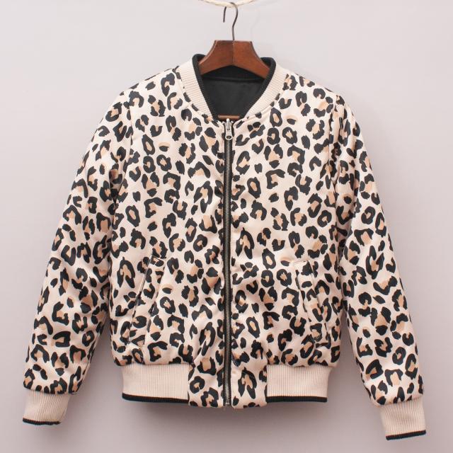 Leopard Print Reversible Jacket