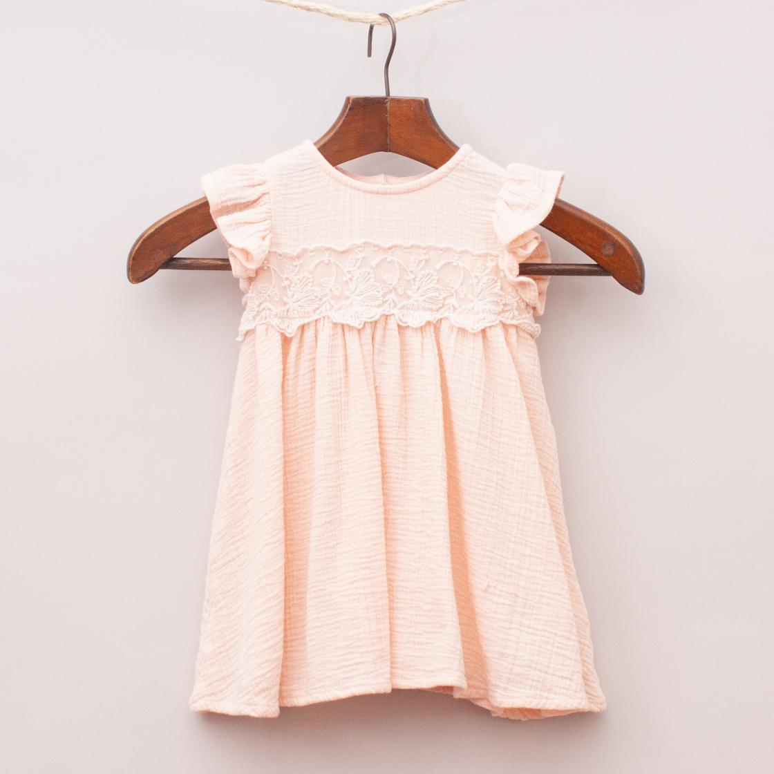 Next Peach Embellished Dress