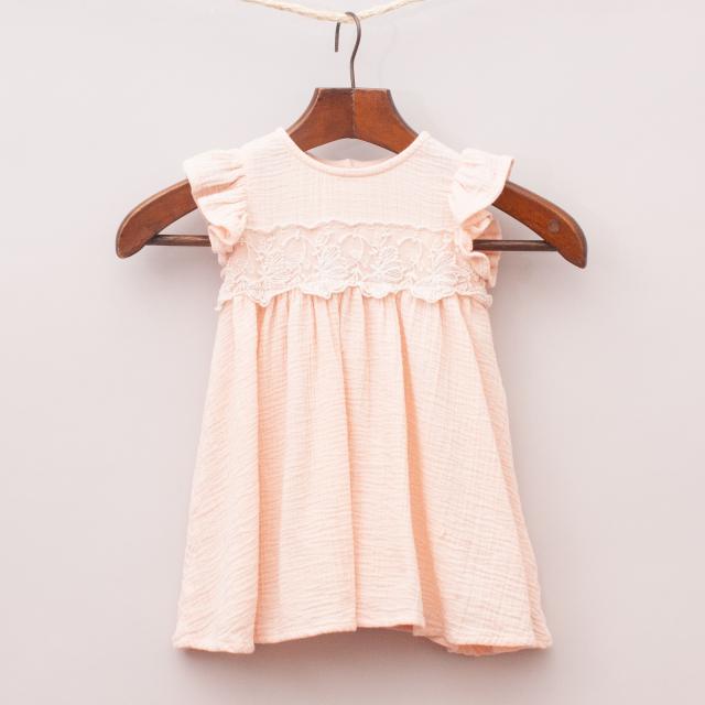 Next Peach Embellished Dress