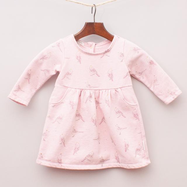 Purebaby Organic Cotton Bird Dress