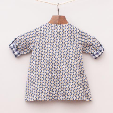 Seed Patterned Smock Dress