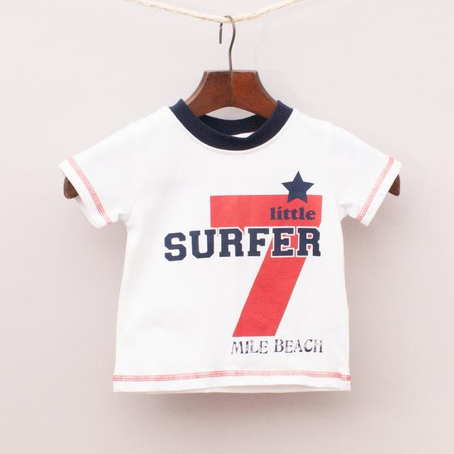 Candy Striped Surfer T-Shirt "Brand New"