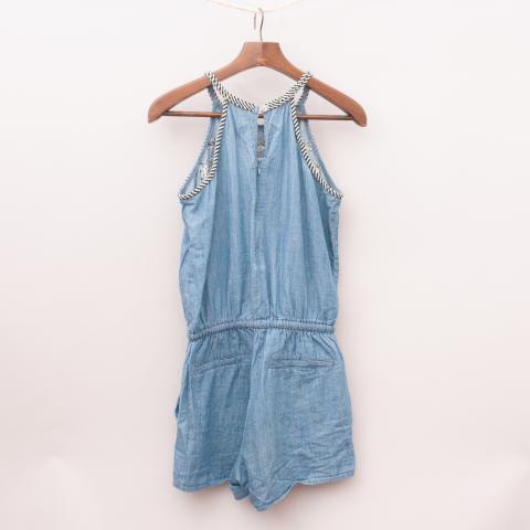 Chambray & Embroidered Playsuit