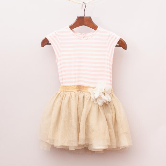 Milkshake Stripe & Tulle Dress