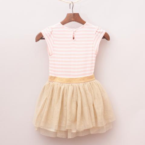 Milkshake Stripe & Tulle Dress