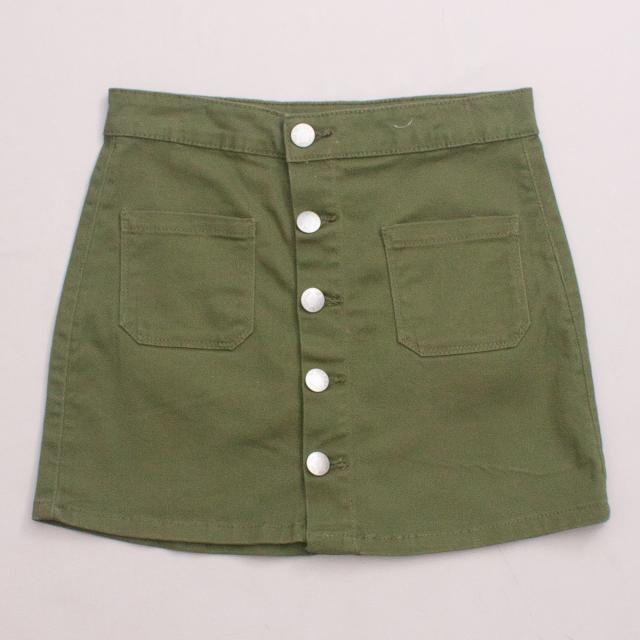 Denim Company Khaki Skirt