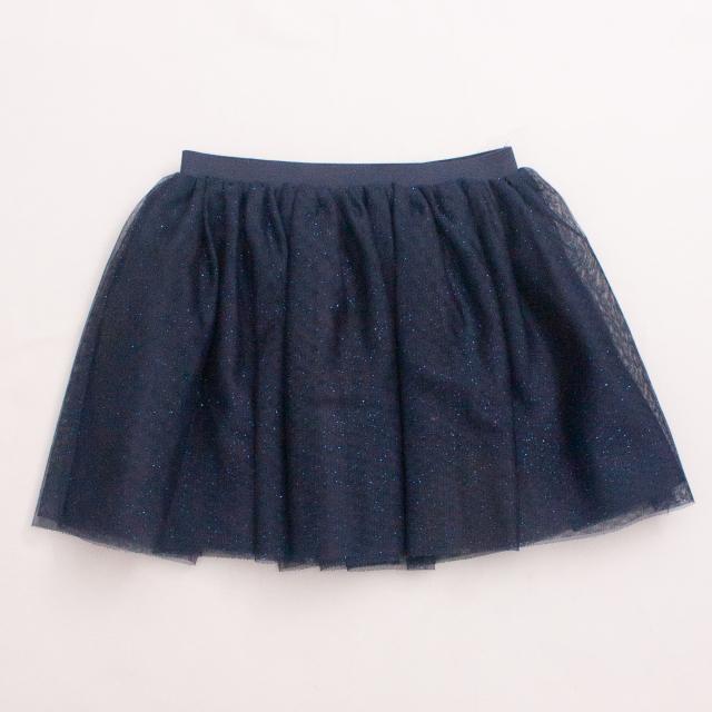 H&M Navy Blue Tulle Skirt