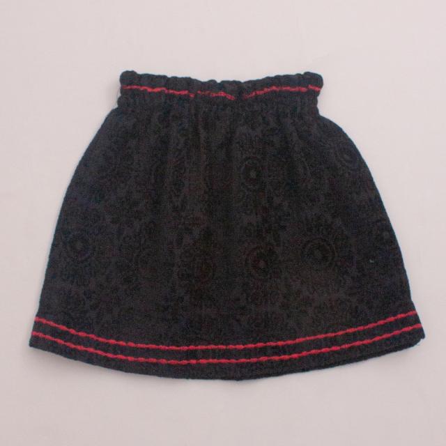 Zara Flocked Skirt
