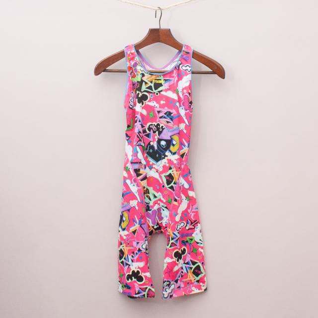 Maru Patterned Swim Knee Suit