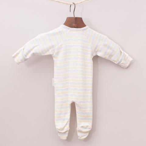 Purebaby Organic Cotton Striped Romper